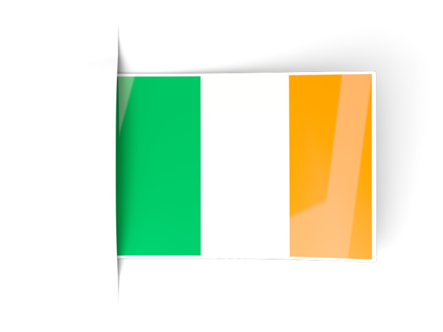 Flag labels. Download flag icon of Ireland at PNG format