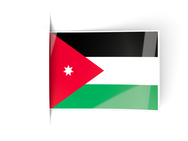 Flag labels. Download flag icon of Jordan at PNG format