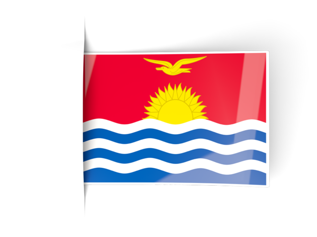 Flag labels. Download flag icon of Kiribati at PNG format