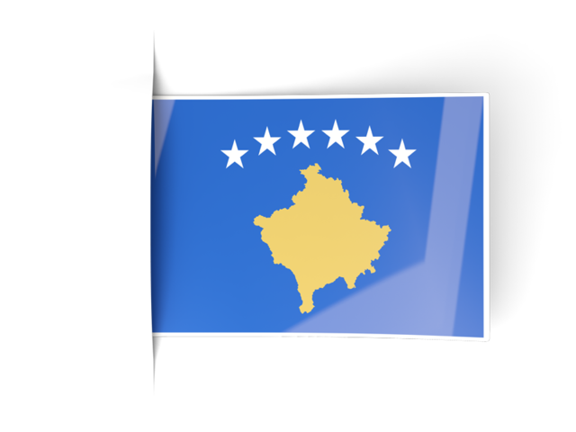 Flag labels. Download flag icon of Kosovo at PNG format