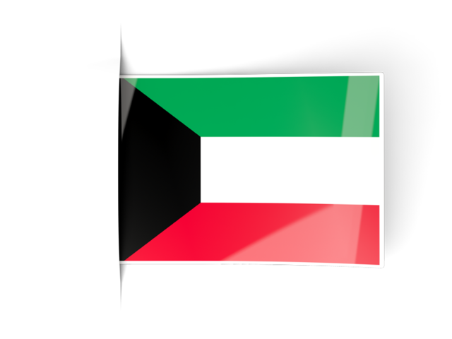 Flag labels. Download flag icon of Kuwait at PNG format