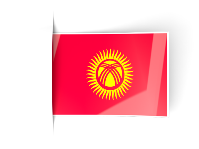Flag labels. Download flag icon of Kyrgyzstan at PNG format