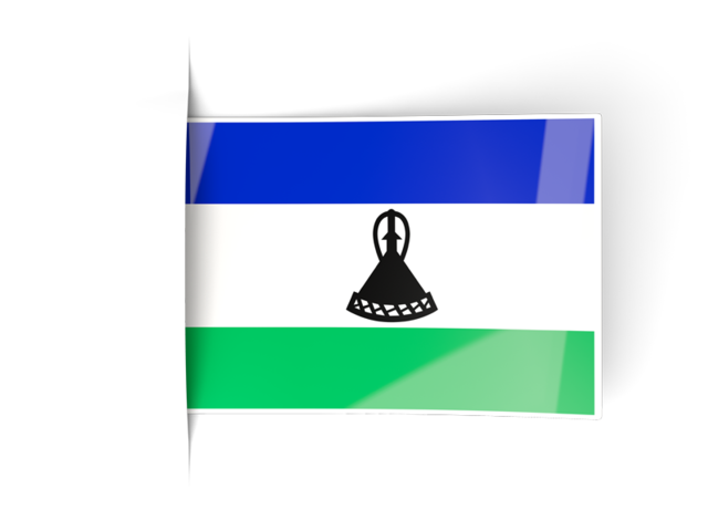 Flag labels. Download flag icon of Lesotho at PNG format