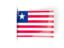 Liberia. Flag labels. Download icon.