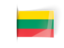 Lithuania. Flag labels. Download icon.