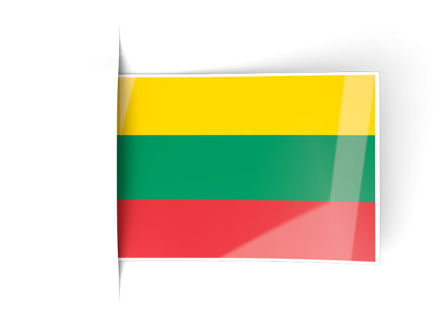 Flag labels. Download flag icon of Lithuania at PNG format