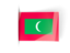 Maldives. Flag labels. Download icon.