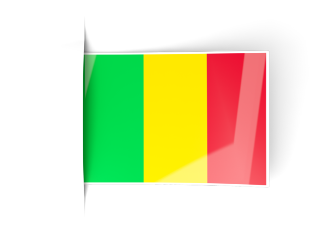 Flag labels. Download flag icon of Mali at PNG format