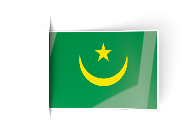 Flag labels. Download flag icon of Mauritania at PNG format