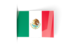 Mexico. Flag labels. Download icon.