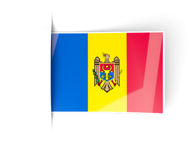 Flag labels. Download flag icon of Moldova at PNG format