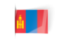 Mongolia. Flag labels. Download icon.