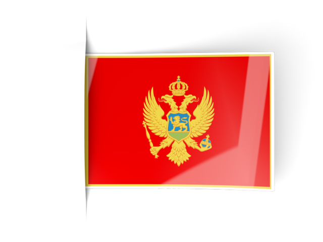 Flag labels. Download flag icon of Montenegro at PNG format