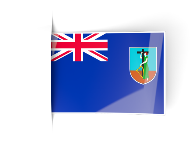 Flag labels. Download flag icon of Montserrat at PNG format