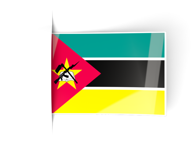 Flag labels. Download flag icon of Mozambique at PNG format