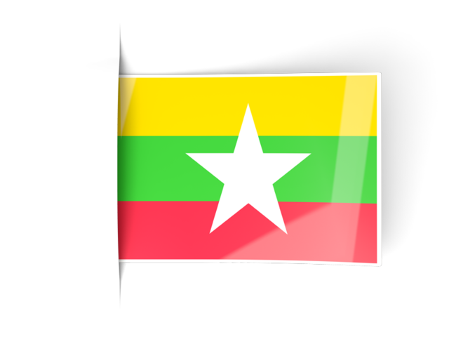 Flag labels. Download flag icon of Myanmar at PNG format
