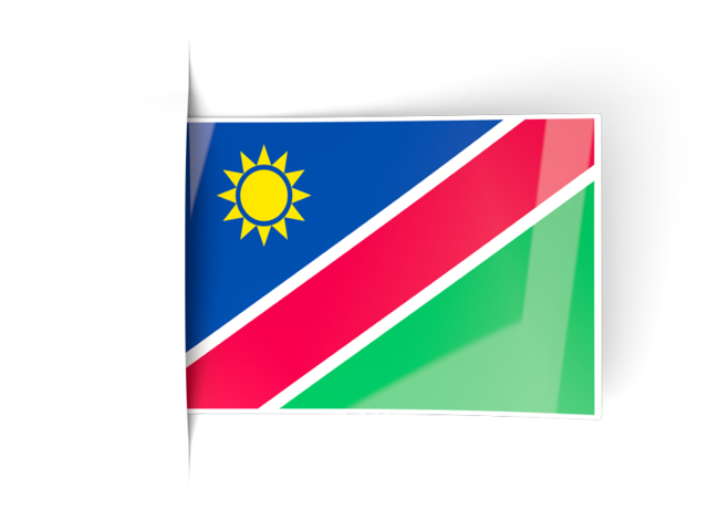Flag labels. Download flag icon of Namibia at PNG format