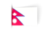 Nepal. Flag labels. Download icon.