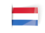 Netherlands. Flag labels. Download icon.