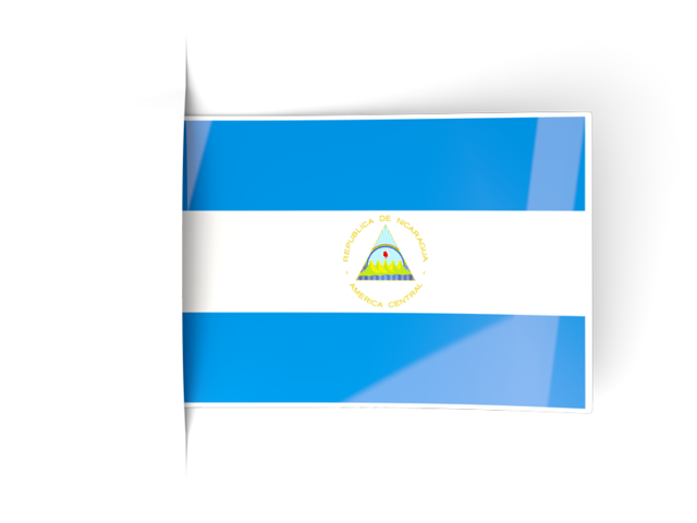 Flag labels. Download flag icon of Nicaragua at PNG format