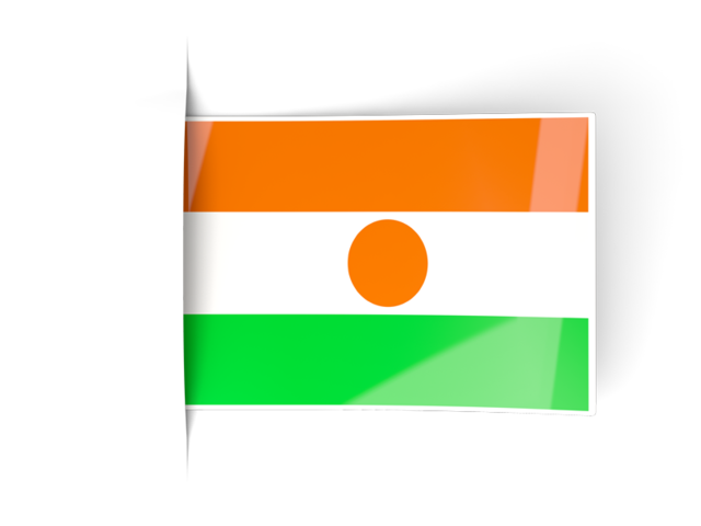 Flag labels. Download flag icon of Niger at PNG format