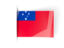 Samoa. Flag labels. Download icon.