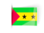 Sao Tome and Principe. Flag labels. Download icon.