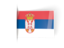 Serbia. Flag labels. Download icon.