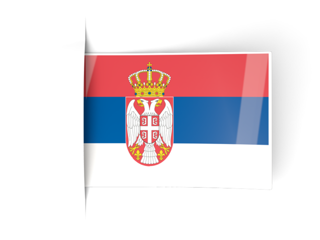 Flag labels. Download flag icon of Serbia at PNG format