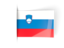 Slovenia. Flag labels. Download icon.