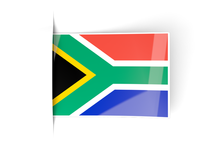 Flag labels. Download flag icon of South Africa at PNG format