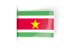 Suriname. Flag labels. Download icon.