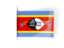 Swaziland. Flag labels. Download icon.