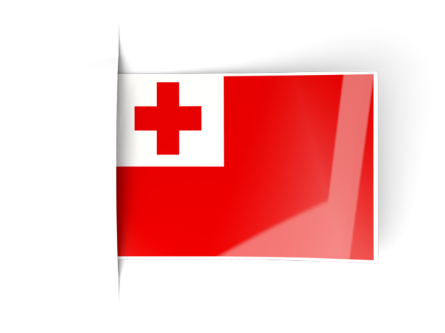 Flag labels. Download flag icon of Tonga at PNG format