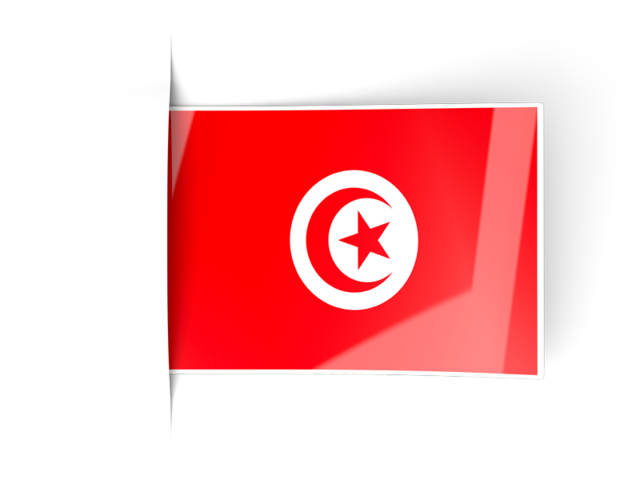 Flag labels. Download flag icon of Tunisia at PNG format