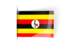 Uganda. Flag labels. Download icon.