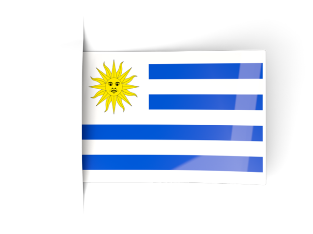 Flag labels. Download flag icon of Uruguay at PNG format