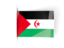 Western Sahara. Flag labels. Download icon.
