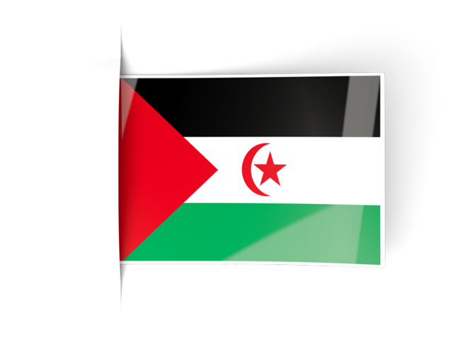 Flag labels. Download flag icon of Western Sahara at PNG format