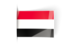 Yemen. Flag labels. Download icon.