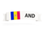 Andorra. Flag on banner. Download icon.