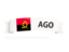 Angola. Flag on banner. Download icon.