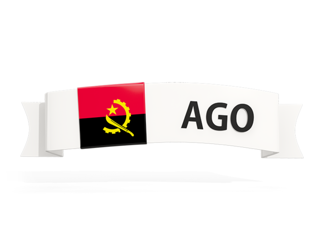 Flag on banner. Download flag icon of Angola at PNG format