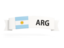 Argentina. Flag on banner. Download icon.