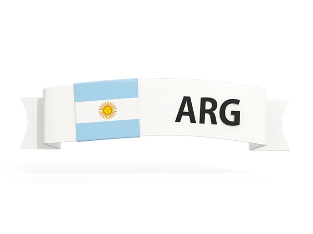 Flag on banner. Download flag icon of Argentina at PNG format