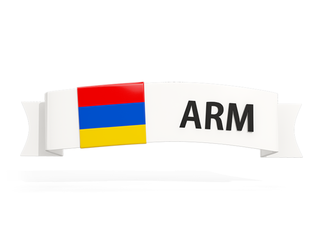 Flag on banner. Download flag icon of Armenia at PNG format