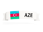 Azerbaijan. Flag on banner. Download icon.