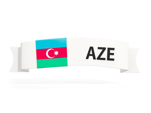 Flag on banner. Download flag icon of Azerbaijan at PNG format