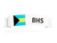 Bahamas. Flag on banner. Download icon.