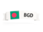 Bangladesh. Flag on banner. Download icon.